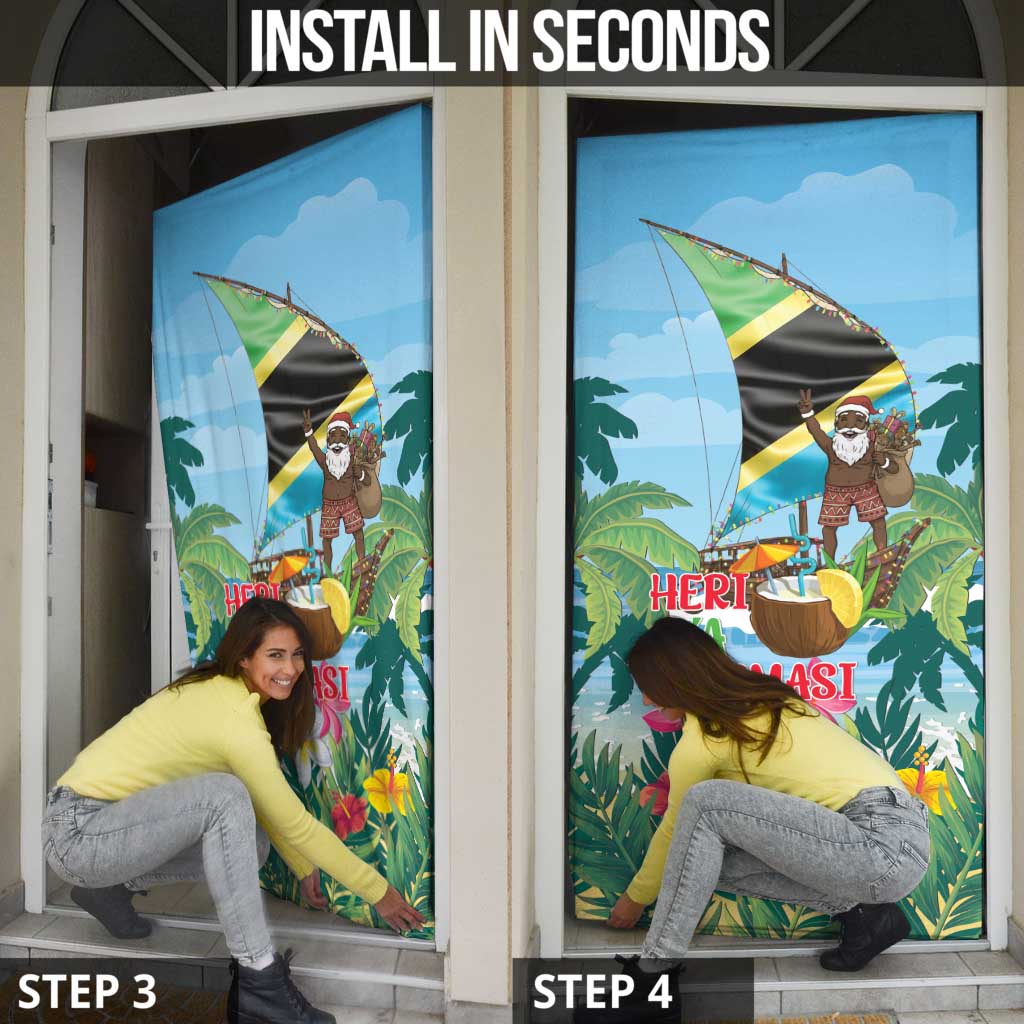 Tanzania Christmas Door Cover Heri ya Krismasi - Wonder Print Shop
