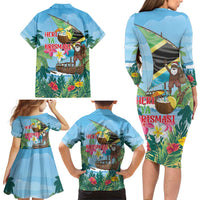 Tanzania Christmas Family Matching Long Sleeve Bodycon Dress and Hawaiian Shirt Heri ya Krismasi - Wonder Print Shop