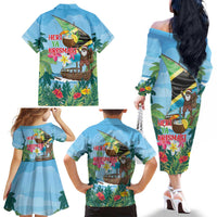 Tanzania Christmas Family Matching Off The Shoulder Long Sleeve Dress and Hawaiian Shirt Heri ya Krismasi - Wonder Print Shop