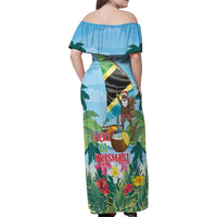 Tanzania Christmas Family Matching Off Shoulder Maxi Dress and Hawaiian Shirt Heri ya Krismasi - Wonder Print Shop