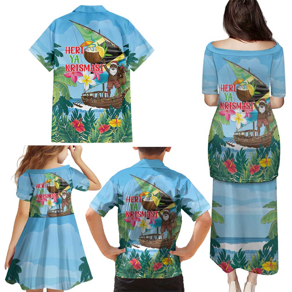 Tanzania Christmas Family Matching Puletasi and Hawaiian Shirt Heri ya Krismasi - Wonder Print Shop