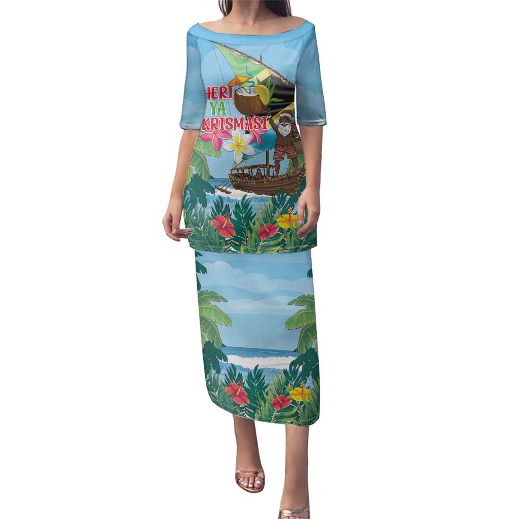 Tanzania Christmas Family Matching Puletasi and Hawaiian Shirt Heri ya Krismasi - Wonder Print Shop