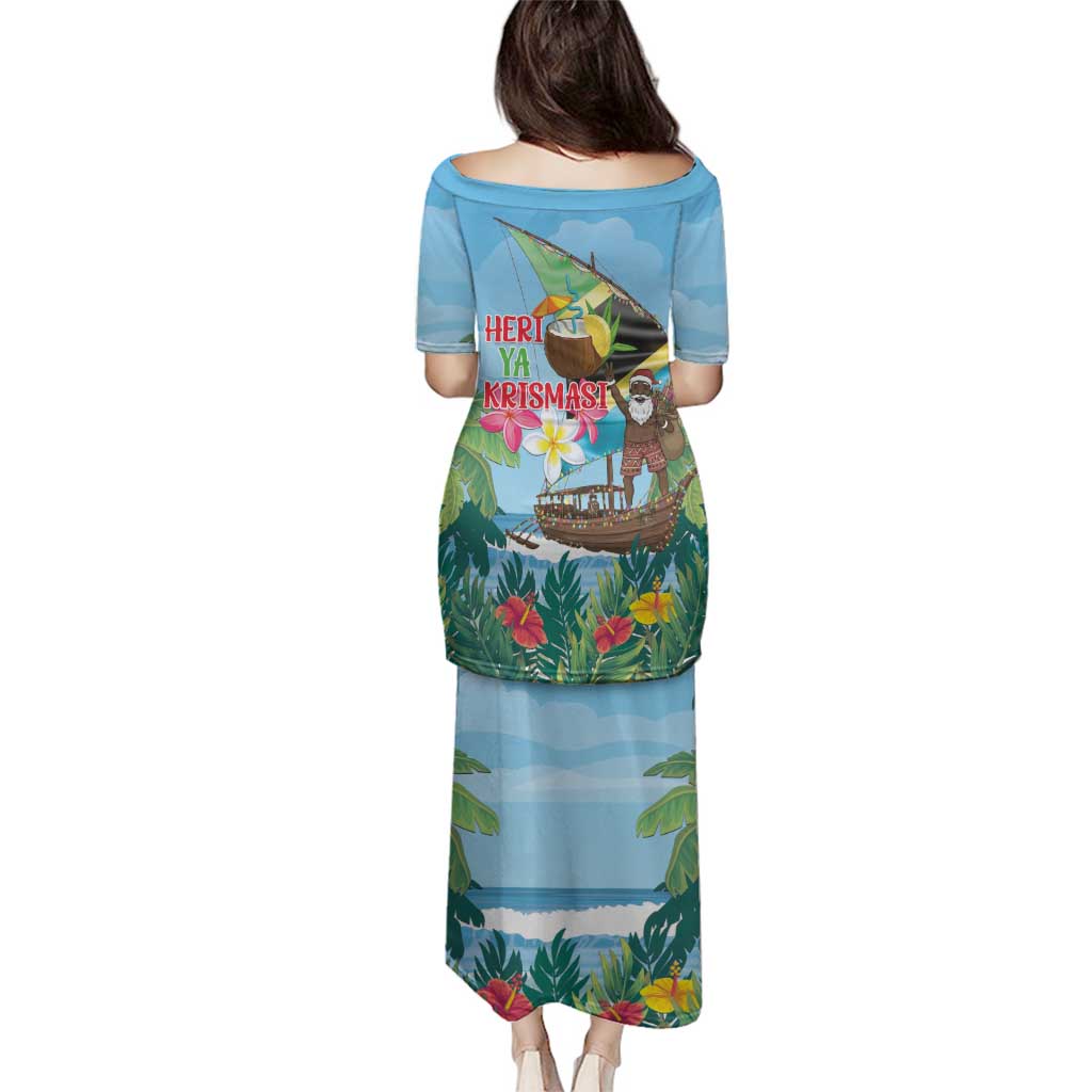 Tanzania Christmas Family Matching Puletasi and Hawaiian Shirt Heri ya Krismasi - Wonder Print Shop