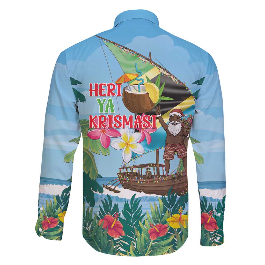 Tanzania Christmas Family Matching Short Sleeve Bodycon Dress and Hawaiian Shirt Heri ya Krismasi - Wonder Print Shop