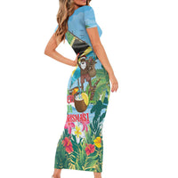 Tanzania Christmas Family Matching Short Sleeve Bodycon Dress and Hawaiian Shirt Heri ya Krismasi - Wonder Print Shop