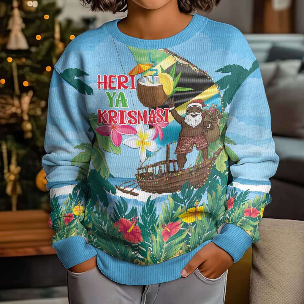 Tanzania Christmas Kid Ugly Christmas Sweater Heri ya Krismasi - Wonder Print Shop