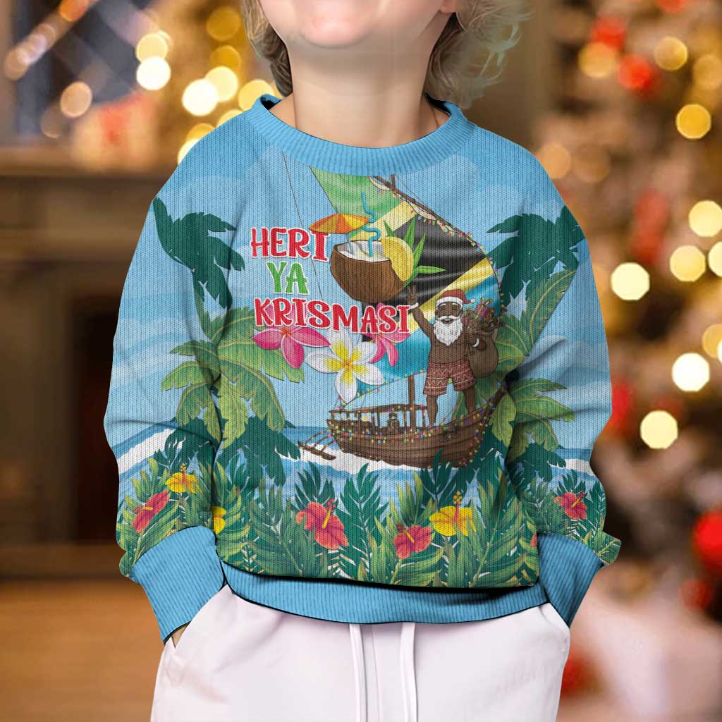 Tanzania Christmas Kid Ugly Christmas Sweater Heri ya Krismasi - Wonder Print Shop