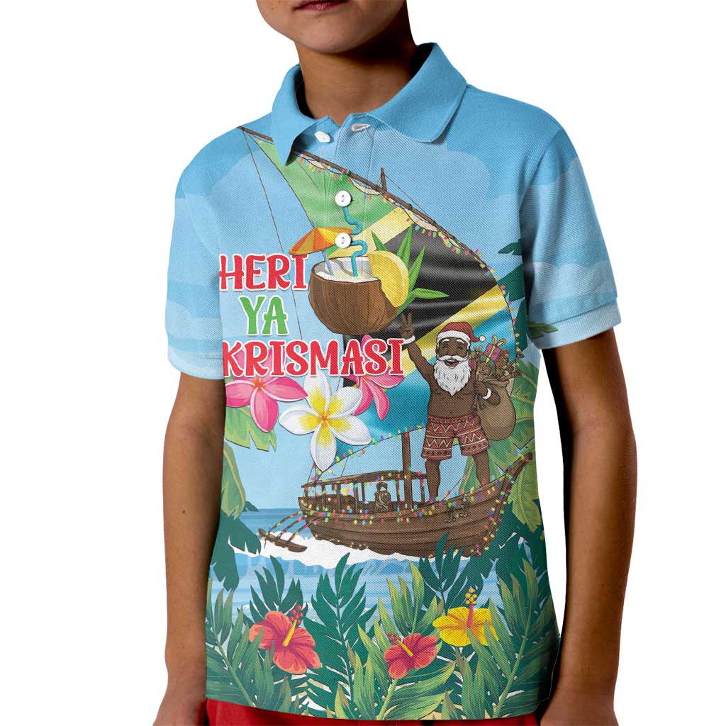 Tanzania Christmas Kid Polo Shirt Heri ya Krismasi - Wonder Print Shop