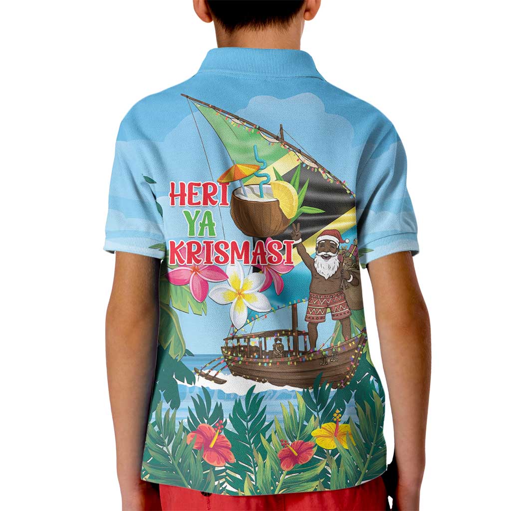 Tanzania Christmas Kid Polo Shirt Heri ya Krismasi - Wonder Print Shop