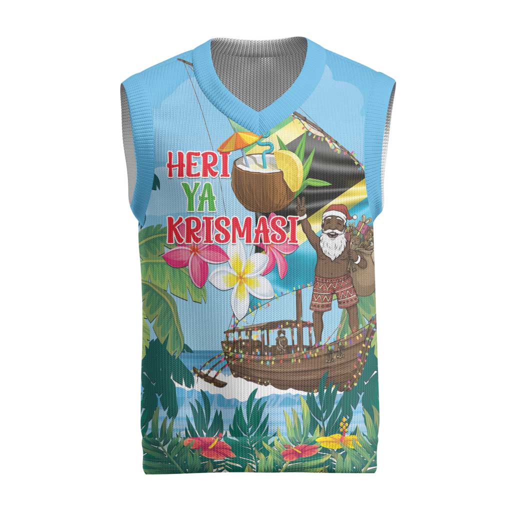 Tanzania Christmas Knitted V-Neck Vest Heri ya Krismasi - Wonder Print Shop