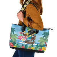 Tanzania Christmas Leather Tote Bag Heri ya Krismasi - Wonder Print Shop