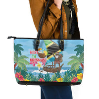 Tanzania Christmas Leather Tote Bag Heri ya Krismasi - Wonder Print Shop