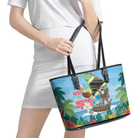 Tanzania Christmas Leather Tote Bag Heri ya Krismasi - Wonder Print Shop