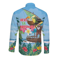 Tanzania Christmas Long Sleeve Button Shirt Heri ya Krismasi - Wonder Print Shop