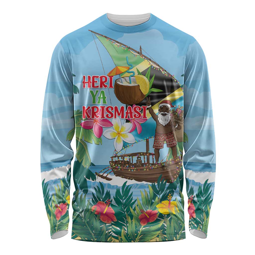 Tanzania Christmas Long Sleeve Shirt Heri ya Krismasi - Wonder Print Shop