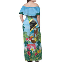 Tanzania Christmas Off Shoulder Maxi Dress Heri ya Krismasi - Wonder Print Shop