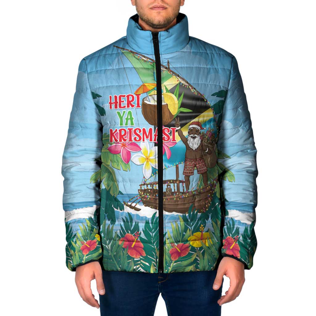Tanzania Christmas Padded Jacket Heri ya Krismasi - Wonder Print Shop