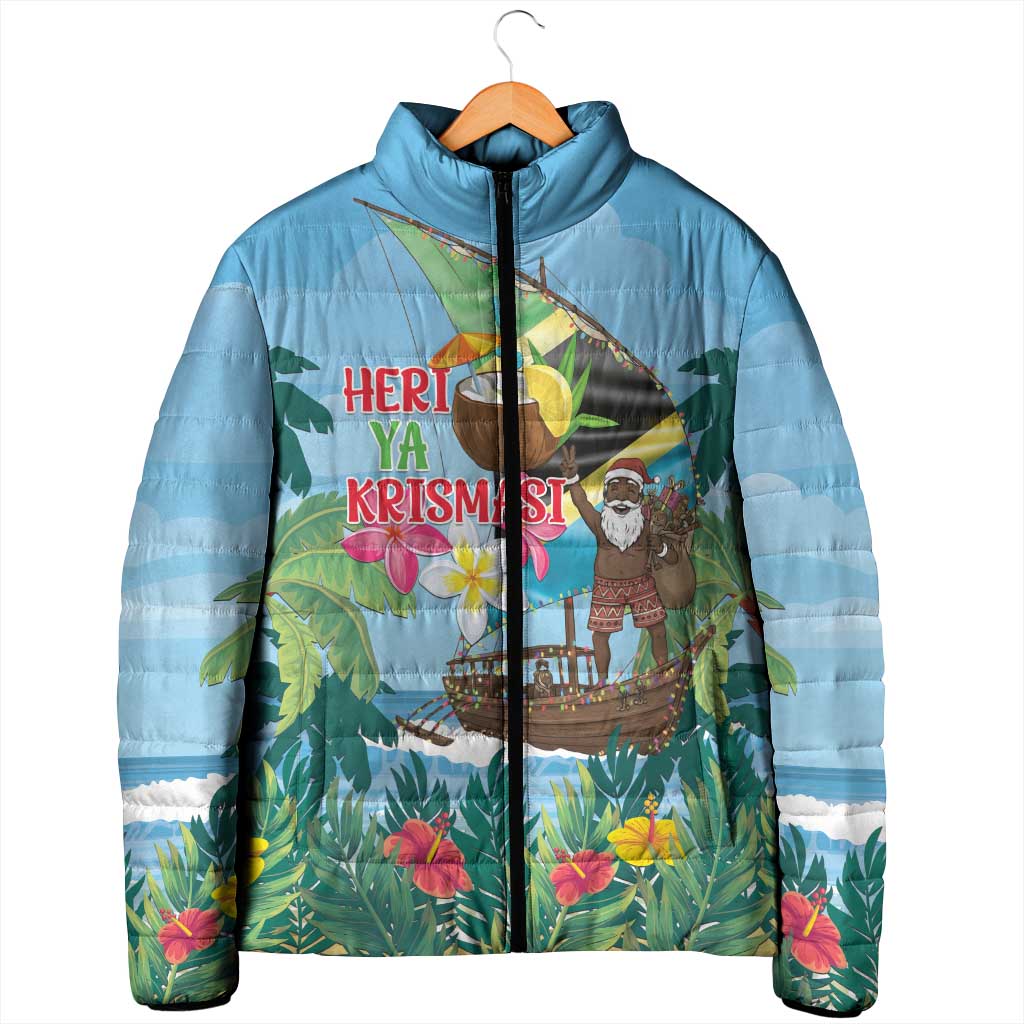 Tanzania Christmas Padded Jacket Heri ya Krismasi - Wonder Print Shop