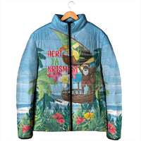 Tanzania Christmas Padded Jacket Heri ya Krismasi - Wonder Print Shop
