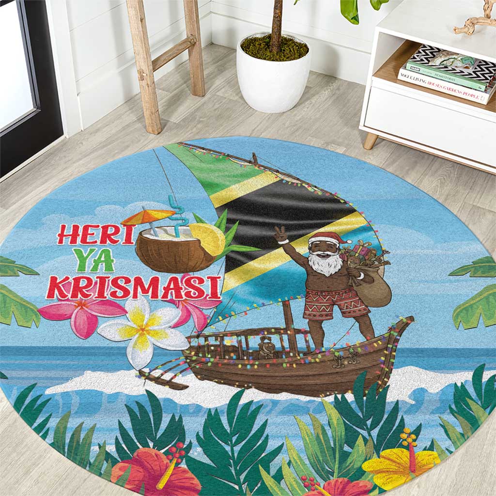 Tanzania Christmas Round Carpet Heri ya Krismasi - Wonder Print Shop