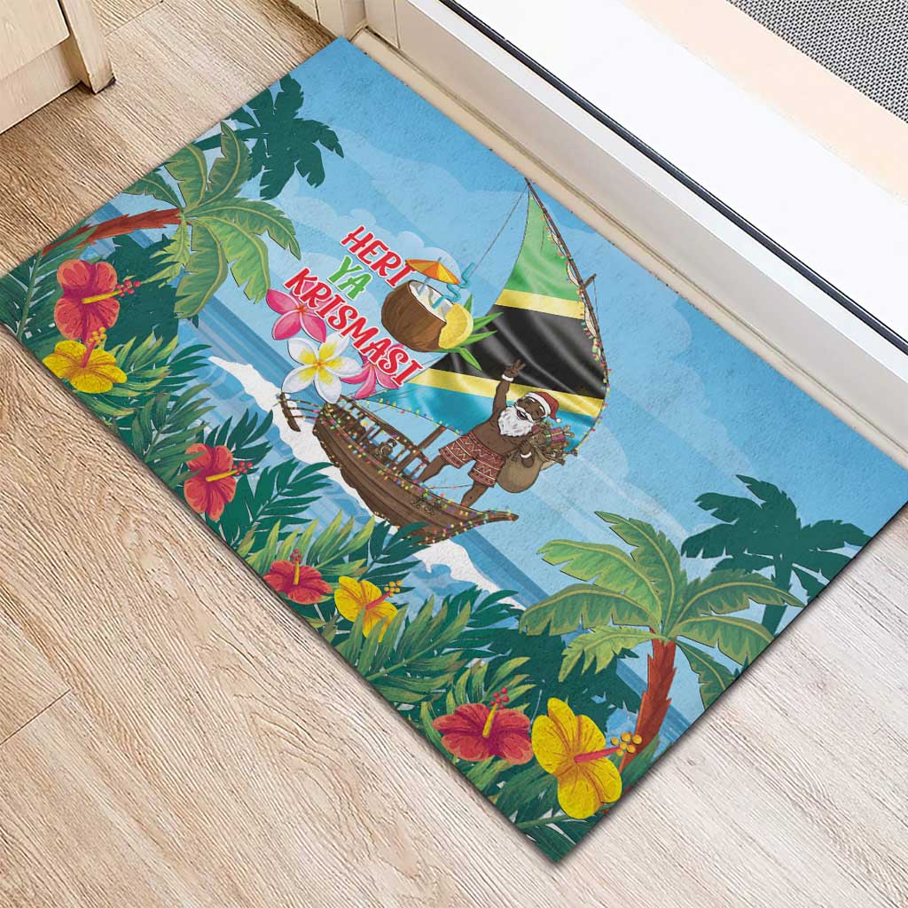Tanzania Christmas Rubber Doormat Heri ya Krismasi - Wonder Print Shop