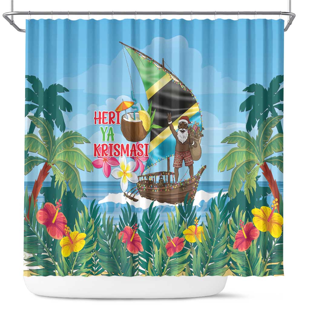 Tanzania Christmas Shower Curtain Heri ya Krismasi - Wonder Print Shop