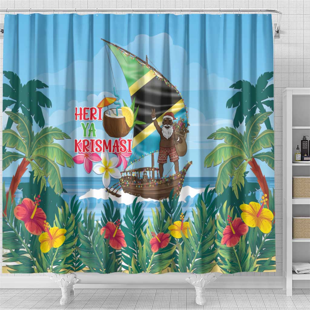 Tanzania Christmas Shower Curtain Heri ya Krismasi - Wonder Print Shop