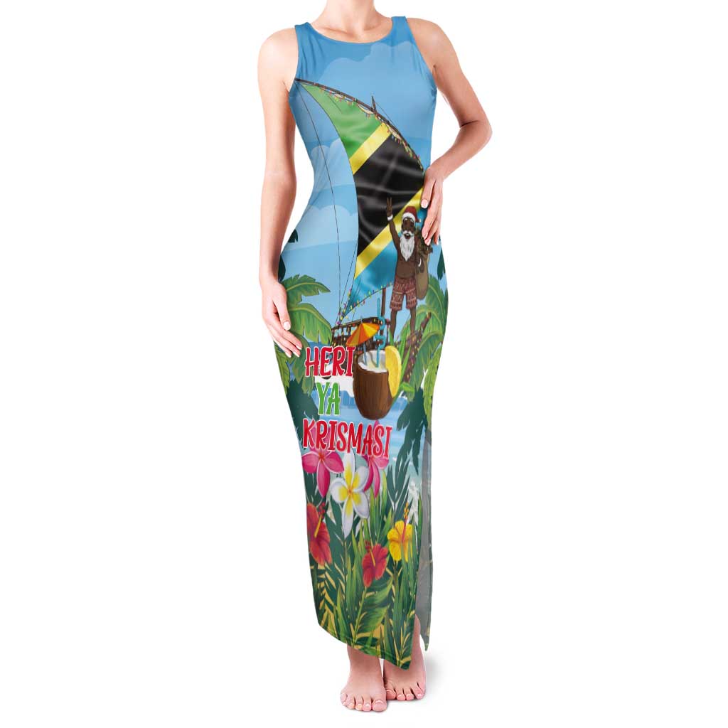 Tanzania Christmas Tank Maxi Dress Heri ya Krismasi - Wonder Print Shop