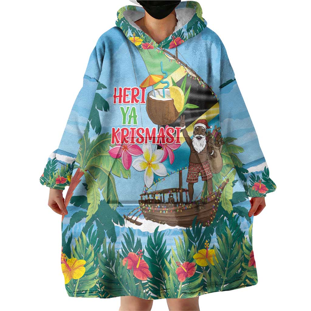 Tanzania Christmas Wearable Blanket Hoodie Heri ya Krismasi - Wonder Print Shop