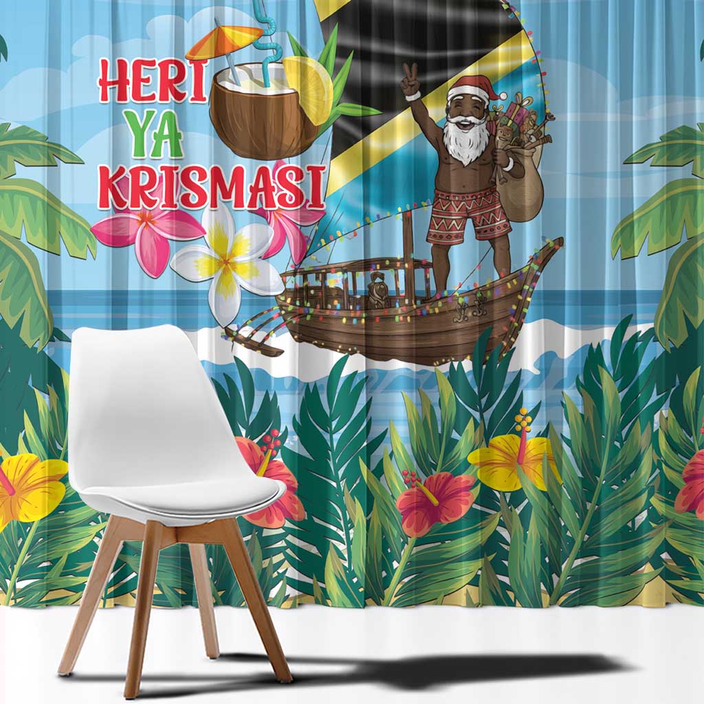 Tanzania Christmas Window Curtain Heri ya Krismasi - Wonder Print Shop