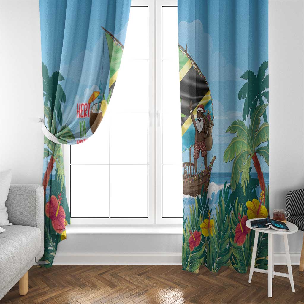 Tanzania Christmas Window Curtain Heri ya Krismasi - Wonder Print Shop