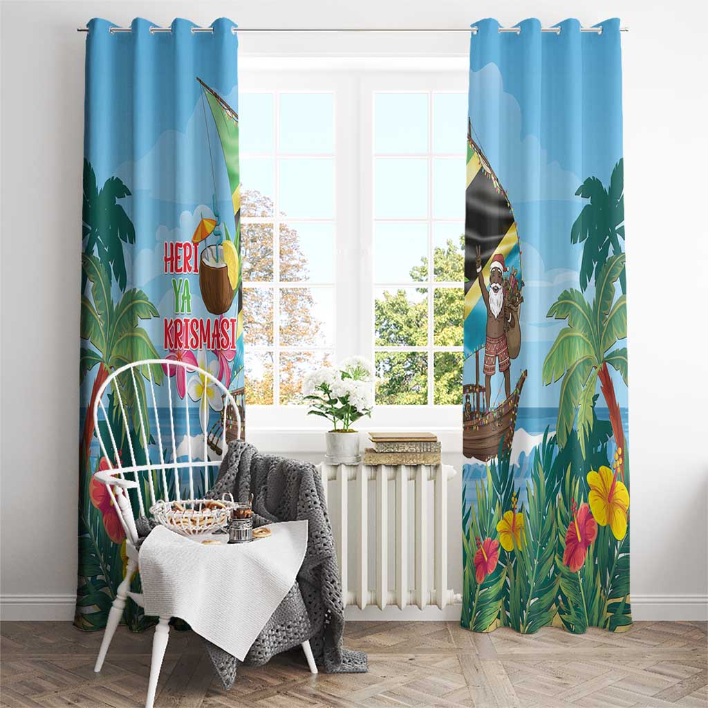 Tanzania Christmas Window Curtain Heri ya Krismasi - Wonder Print Shop