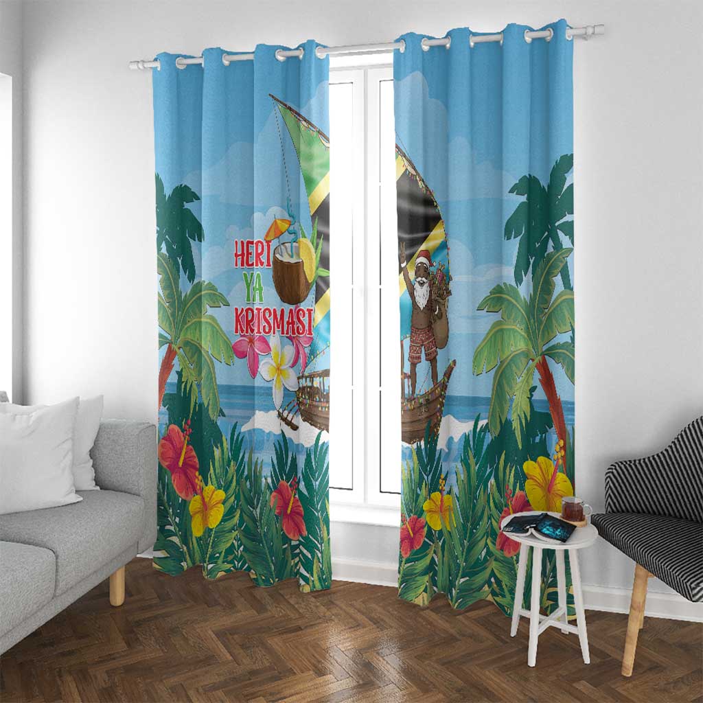 Tanzania Christmas Window Curtain Heri ya Krismasi - Wonder Print Shop