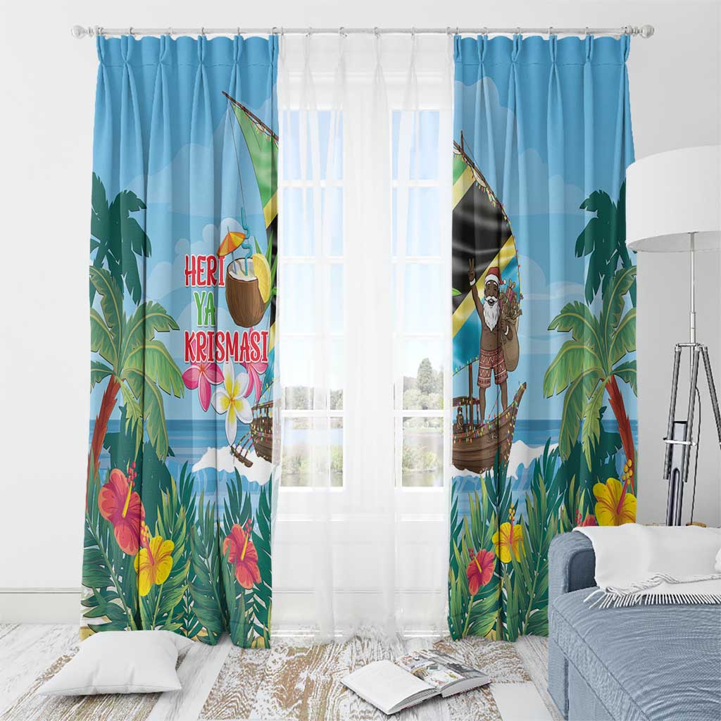 Tanzania Christmas Window Curtain Heri ya Krismasi - Wonder Print Shop