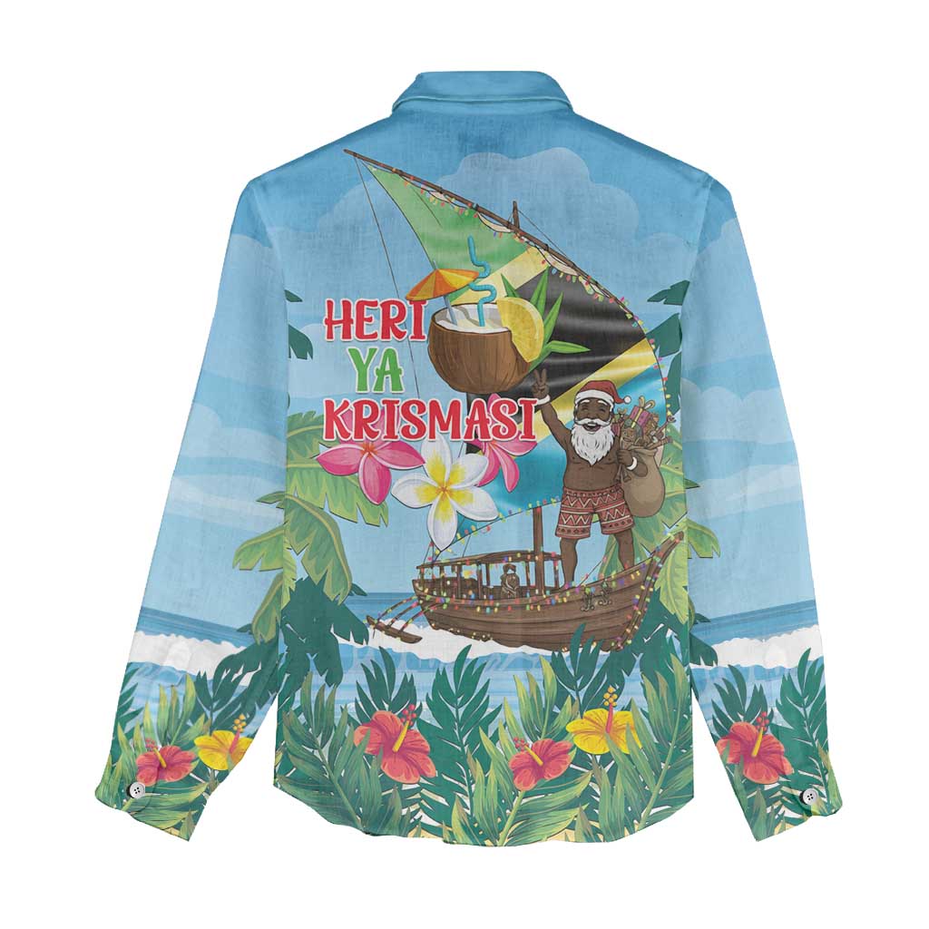 Tanzania Christmas Women Casual Shirt Heri ya Krismasi - Wonder Print Shop