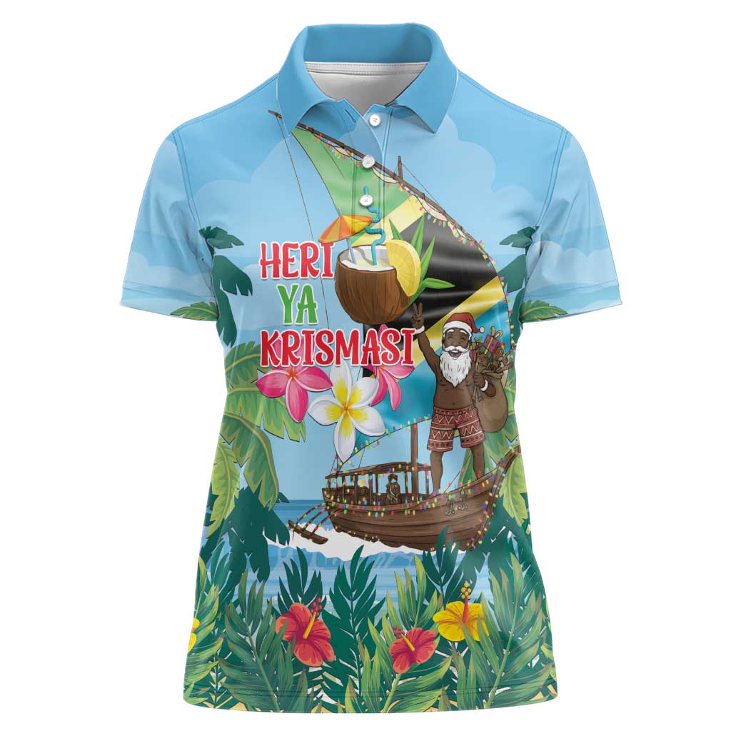 Tanzania Christmas Women Polo Shirt Heri ya Krismasi - Wonder Print Shop