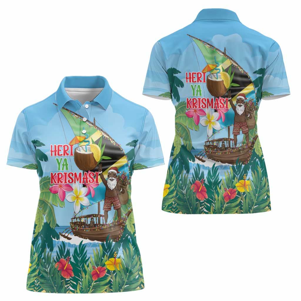 Tanzania Christmas Women Polo Shirt Heri ya Krismasi - Wonder Print Shop