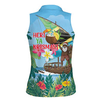 Tanzania Christmas Women Sleeveless Polo Shirt Heri ya Krismasi - Wonder Print Shop