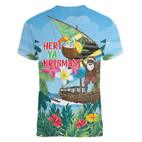 Tanzania Christmas Women V-Neck T-Shirt Heri ya Krismasi - Wonder Print Shop