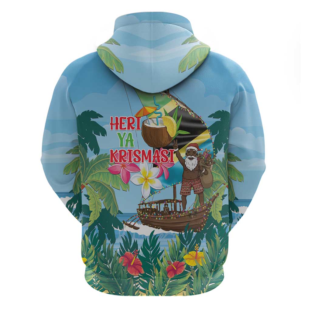 Tanzania Christmas Zip Hoodie Heri ya Krismasi - Wonder Print Shop