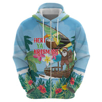 Tanzania Christmas Zip Hoodie Heri ya Krismasi - Wonder Print Shop