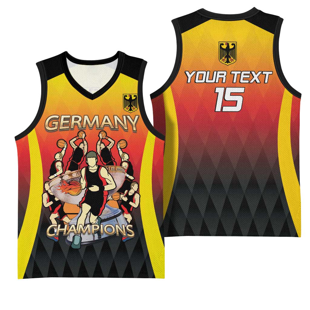 Custom Germany Basketball Basketball Jersey European Champions 2025 - Wonder Print Shop