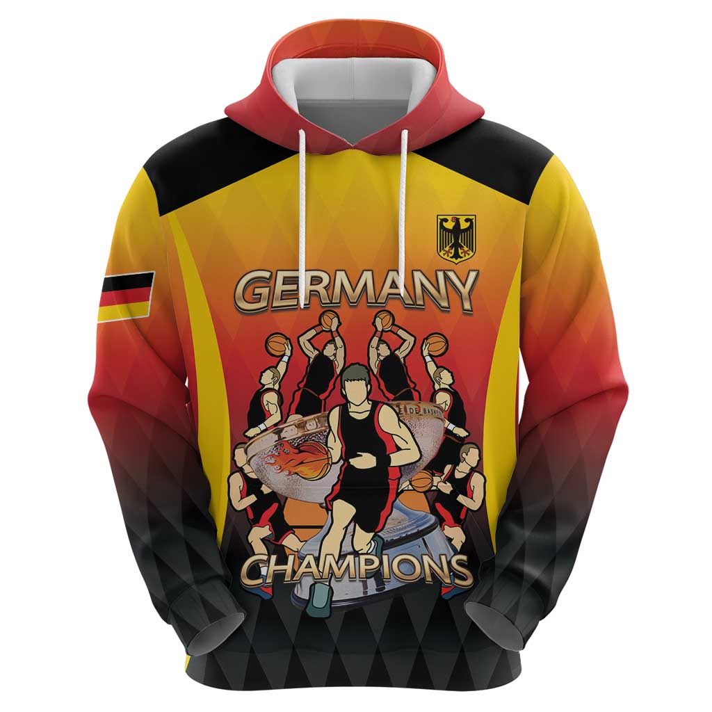 Custom Germany Basketball Hoodie European Champions 2025 - Wonder Print Shop