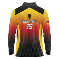Custom Germany Basketball Long Sleeve Polo Shirt European Champions 2025 - Wonder Print Shop