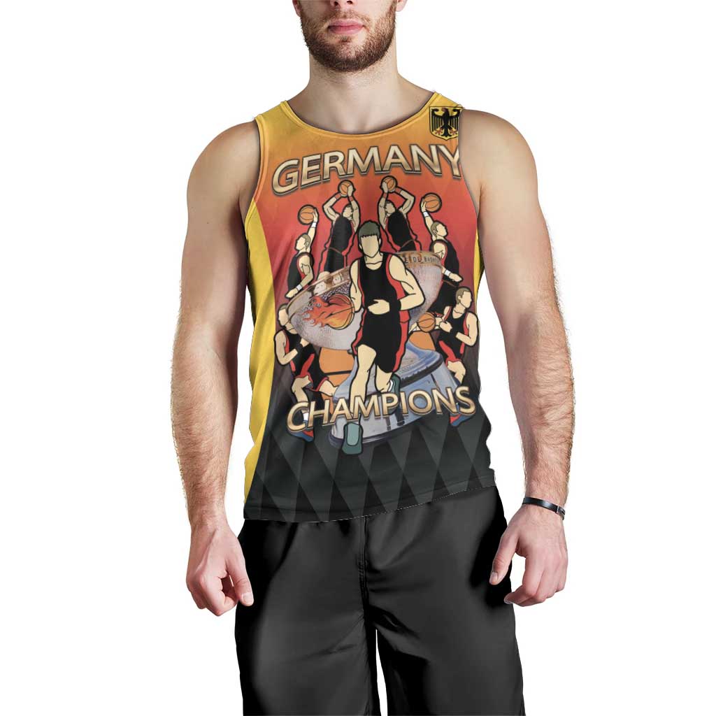 Custom Germany Basketball Men Tank Top European Champions 2025 - Wonder Print Shop