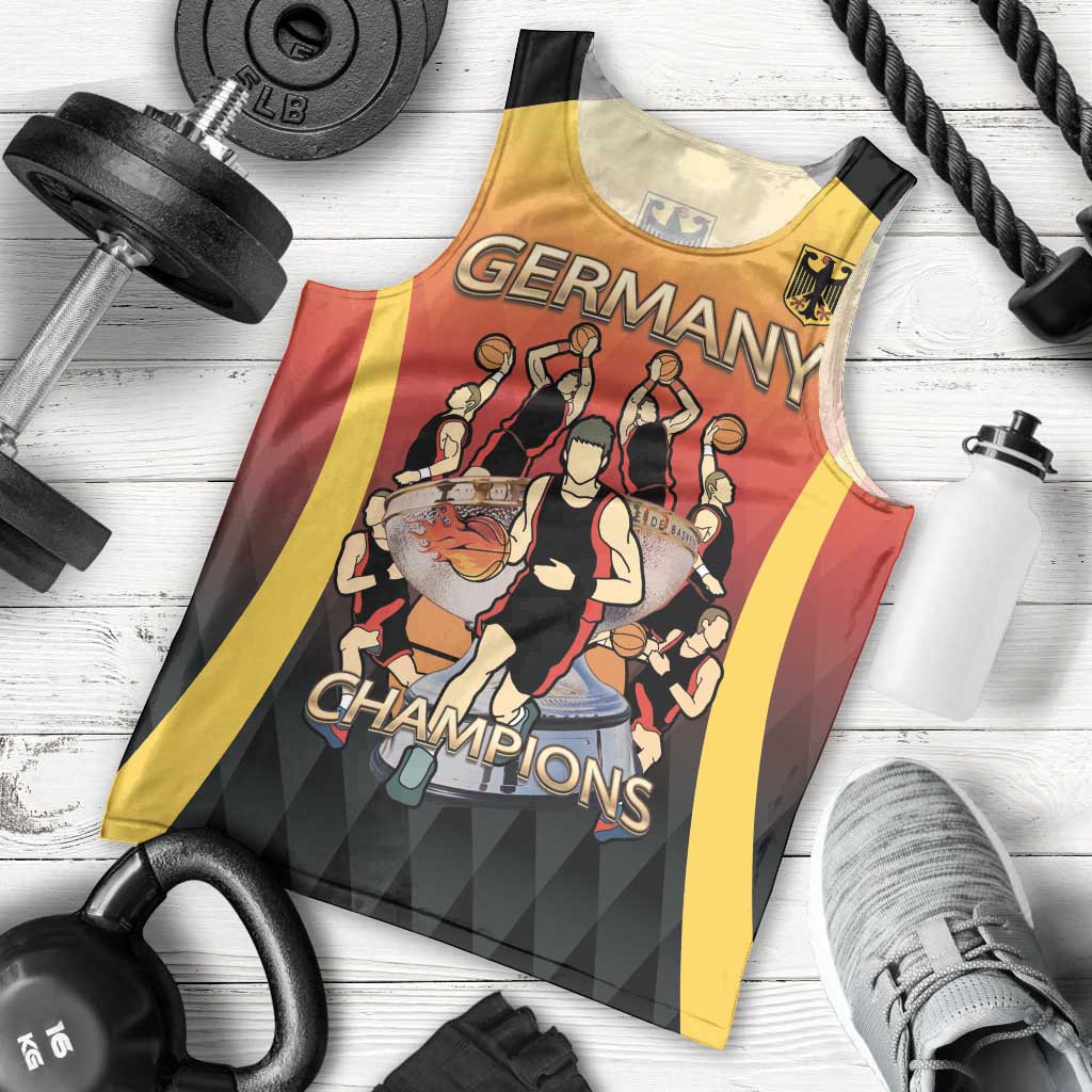 Custom Germany Basketball Men Tank Top European Champions 2025 - Wonder Print Shop
