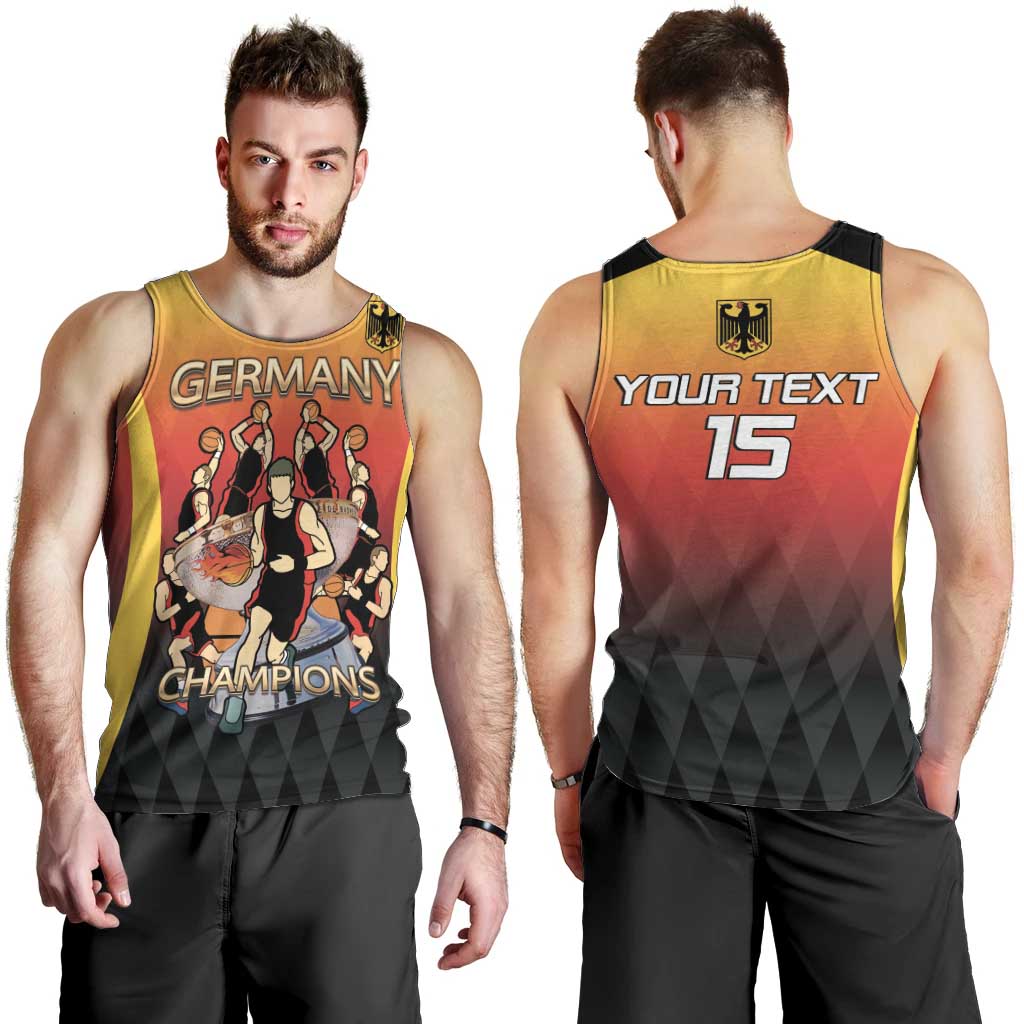 Custom Germany Basketball Men Tank Top European Champions 2025 - Wonder Print Shop