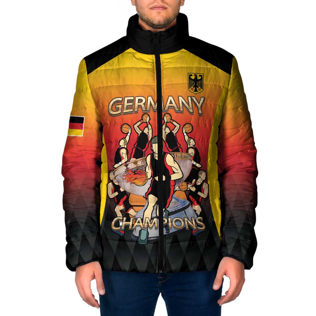 Custom Germany Basketball Padded Jacket European Champions 2025 - Wonder Print Shop