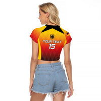 Custom Germany Basketball Raglan Cropped T Shirt European Champions 2025 - Wonder Print Shop