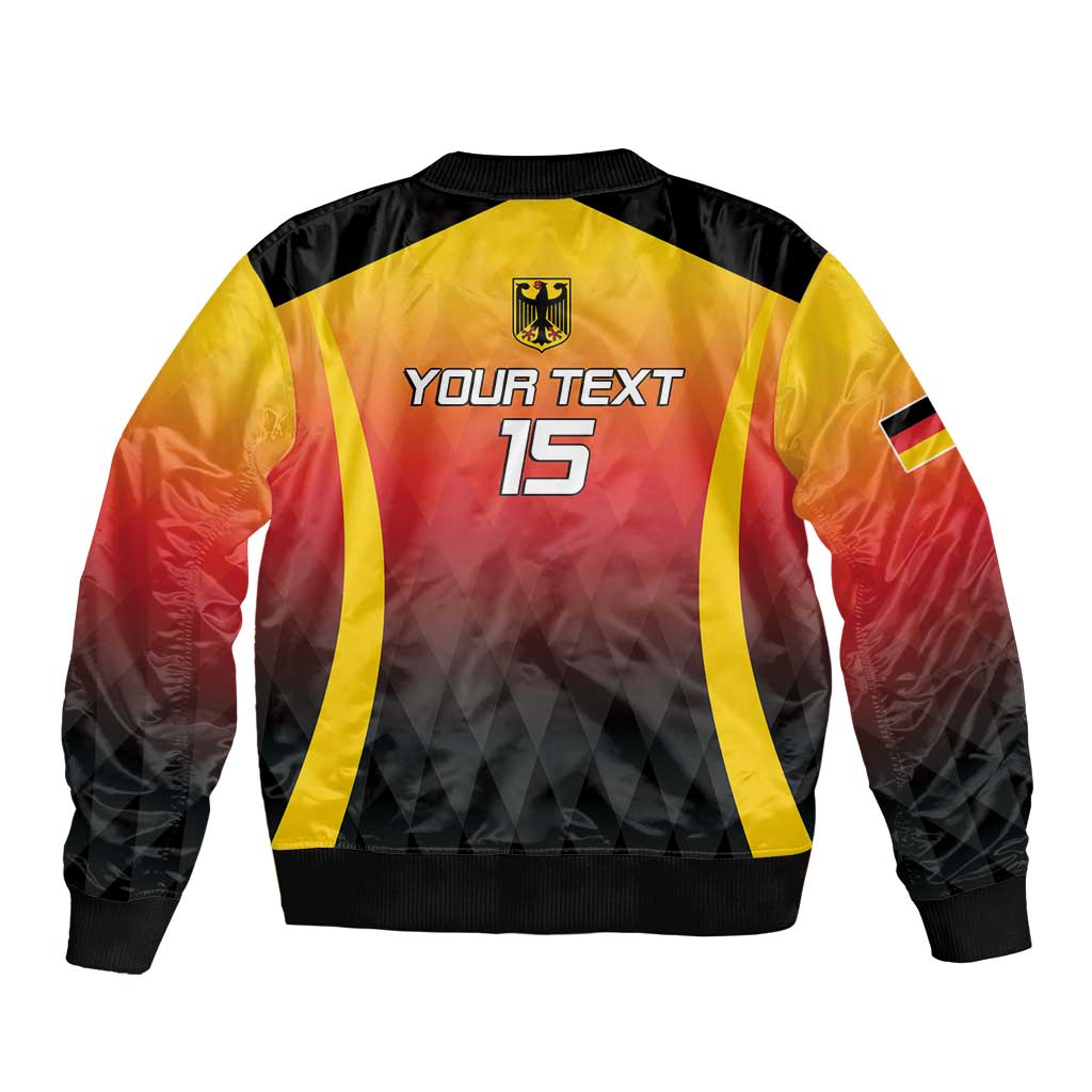 Custom Germany Basketball Sleeve Zip Bomber Jacket European Champions 2025 - Wonder Print Shop